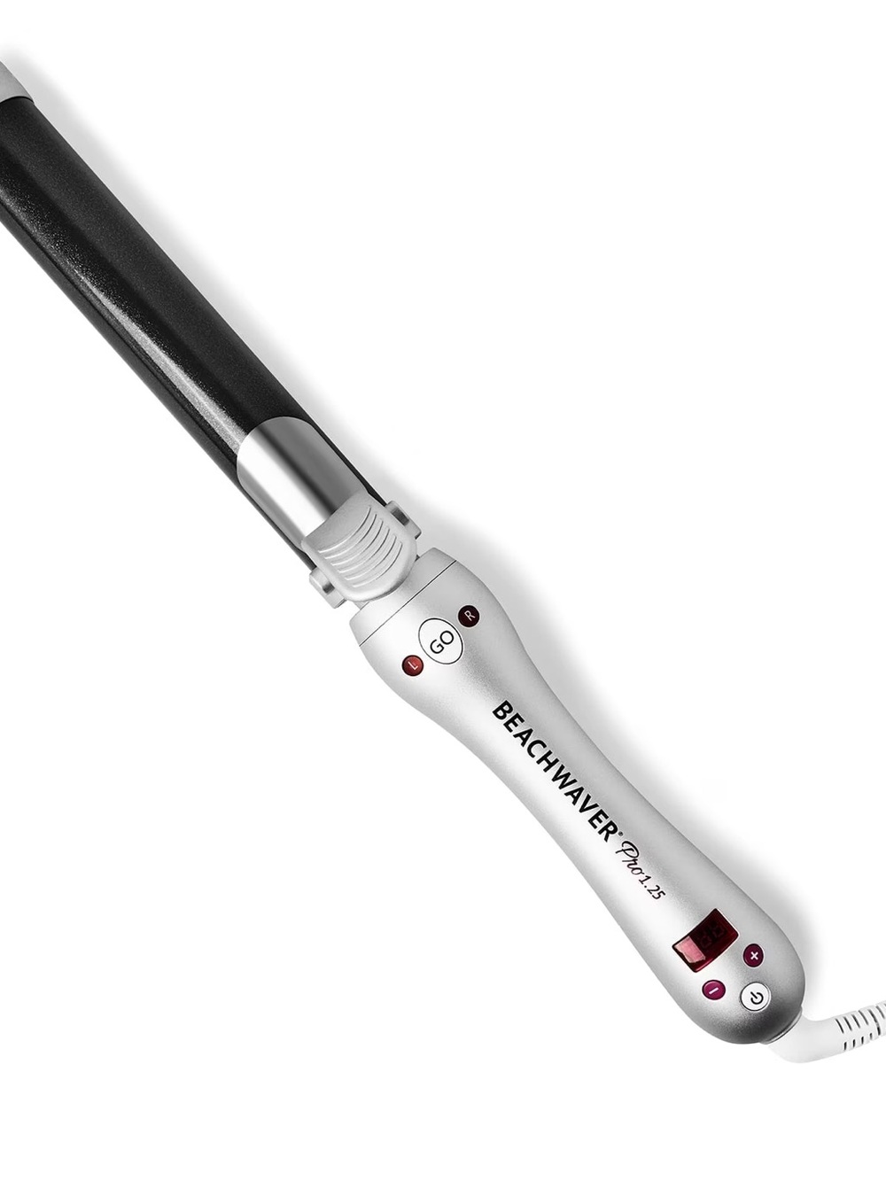 BEACHWAVER Pro 1.25” Metallic Black and Silver Curling Iron